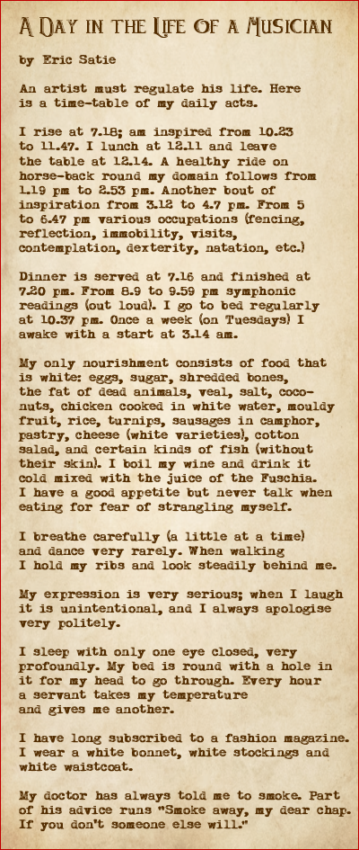 A Day in the Life of a Musician