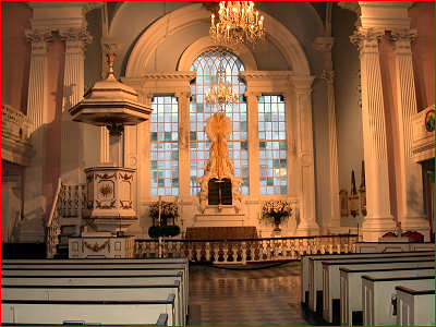 The interior of St. Paul's chapel